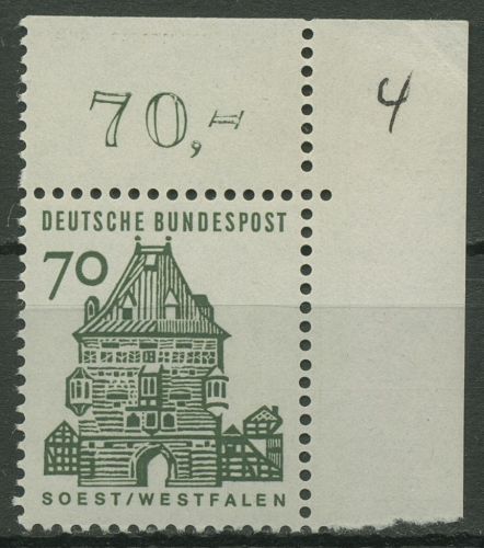 Bund 1964/65 Bauwerke klein, Soest Westfalen 460 Ecke 2 postfrisch