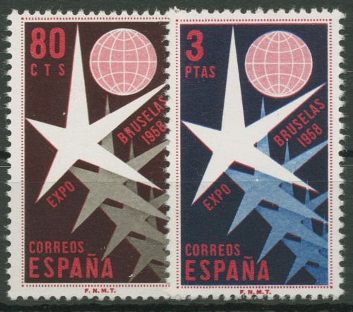 Spanien 1958 Weltausstellung Brüssel 1117/18 postfrisch