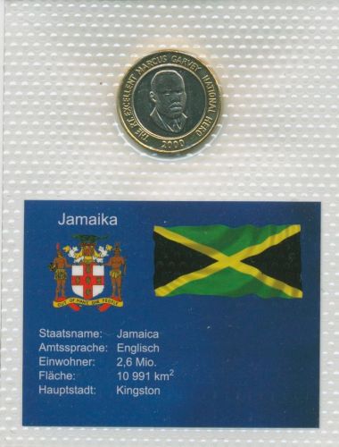 Jamaika 2000 Marcus Garvey 20 Dollar, KM182, im Blister, st, (m5564)