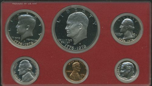 USA 1976 Präsidenten Proof Set 1 Cent - 1 Dollar ,PP (m5576)