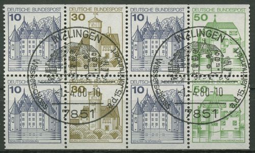 Bund 1980 Burgen & Schlösser Heftchenblatt H.-Blatt 27 I mit Sonderstempel