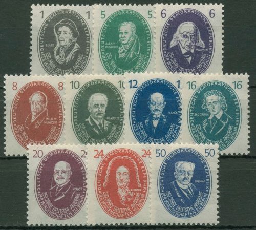 DDR 1950 250 Jahre Deutsche Akademie der Wissenschaften 261/70 postfrisch