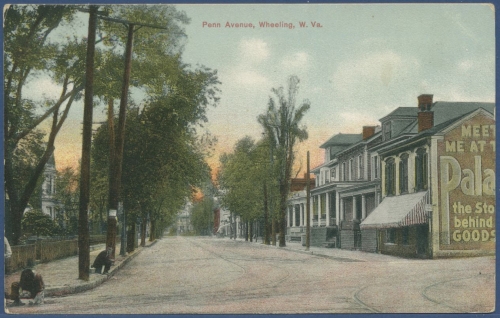 Penn Avenue Wheeling West Virginia, gelaufen 1910 (AK933)