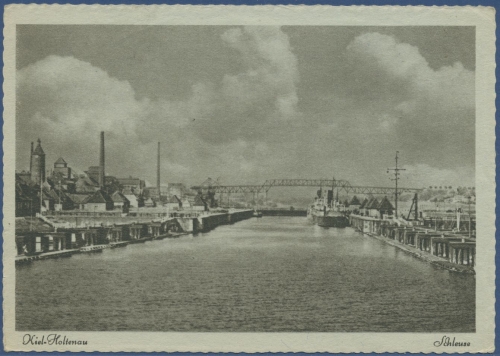 Kiel Holtenau Schleuse Fabriken, ungebraucht (AK959)