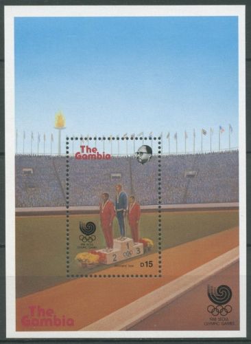 Gambia 1988 Olympische Spiele Seoul Siegerehrung Block 46 postfrisch (C28245)