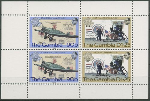 Gambia 1983 Luftfahrt Flugzeuge 493/94 H-Bl. postfrisch (C62432)