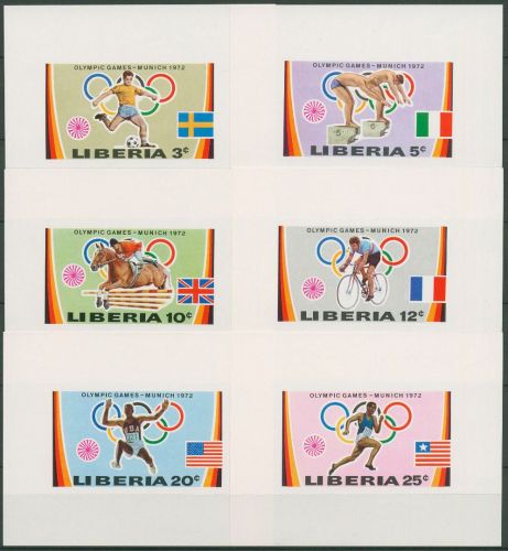 Liberia 1972 Olympische Sommerspiele München 826/31 B postfrisch (C62463)