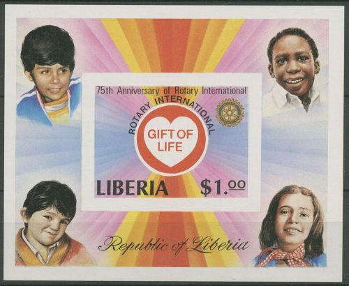 Liberia 1979 75 Jahre Rotary International Block 94 B postfrisch (C62467)
