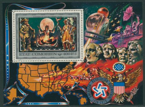 Komoren 1976 200 Jahre Unabhängigkeit der USA Block 11 A postfrisch (C27540)