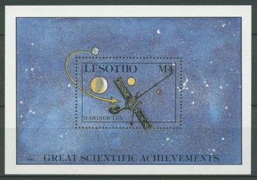 Lesotho 1987 Wissenschaft Raumsonde Mariner 10 Block 41 postfrisch (C27194)