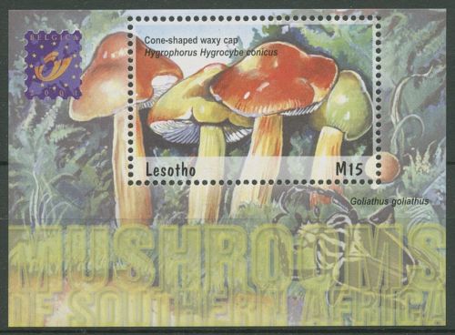 Lesotho 2001 BELGICA Pilze des südlichen Afrika Block 178 postfrisch (C62527)