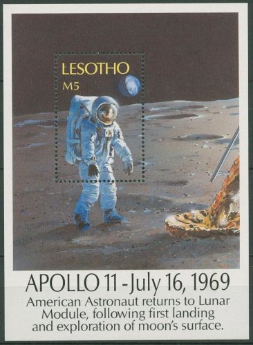 Lesotho 1989 Bemannte Mondlandung Apollo 11 Block 67 postfrisch (C62528)