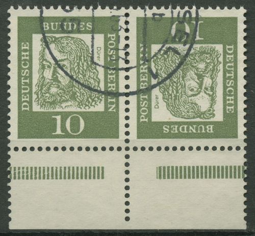 Berlin Zusammendrucke 1962 Dürer mit Oberrand K3 OR gestempelt