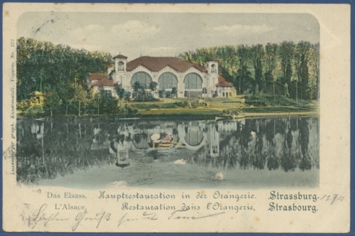 Straßburg Hauptrestauration in der Orangerie, gelaufen 1901 (AK973)