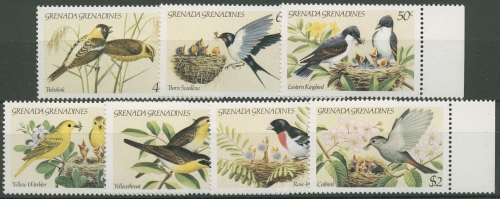 Grenada-Grenadinen 1984 Vögel: Katzenvogel, Goldwaldsänger 600/03 postfrisch