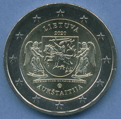 Litauen 2 Euro 2020 Region Oberlitauen, vz/st (m5082)