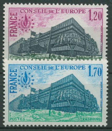 Frankreich 1978 Dienstmarken Europarat Europaratsgebäude D 23/24 postfrisch