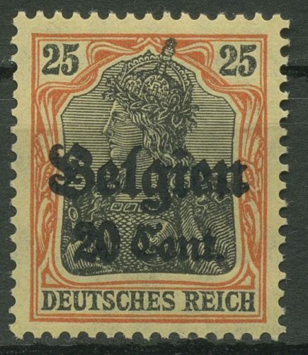Landespost in Belgien 1916/18 Germania mit Aufdruck 17 postfrisch