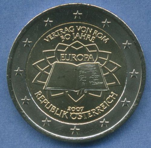 Österreich 2 Euro 2007 50 Jahre Römische Verträge, vz/st (m5612)