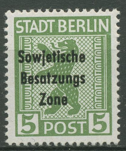 SBZ Allgemeine Ausgabe 1948 Freimarke mit Aufdruck 200 A ux postfrisch