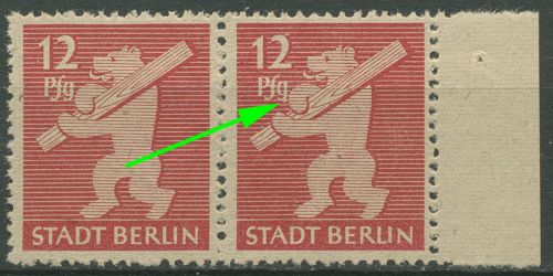 SBZ Berlin & Brandenburg 1945 Freimarke m. Plattenfehler 5 AA waz II postfrisch
