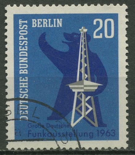 Berlin 1963 Funkausstellung Berliner Bär 232 gestempelt