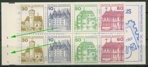 Bund 1980 B. u. S. Markenheftchen mit Randziffer MH 23 a postfrisch (R13494)