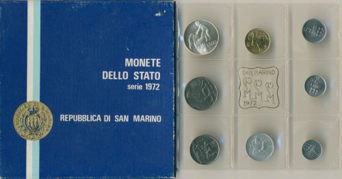 San Marino 1972 KMS 1 - 500 Lire, st/vz, Box mangelhaft, (m5693)