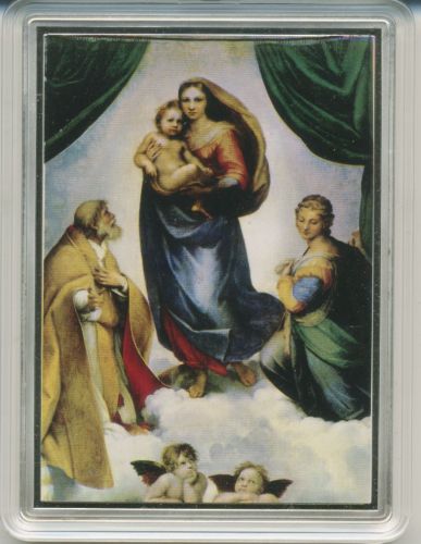 Seychellen 10 Rupees 2015 Sixtinische Madonna, farbig, in Kapsel (m5728)