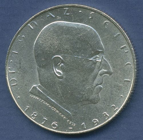 Österreich 2 Schilling 1933, Ignaz Seipel, J 435 vz/st (m6124)