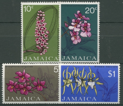 Jamaika 1973 Orchideen 375/78 postfrisch