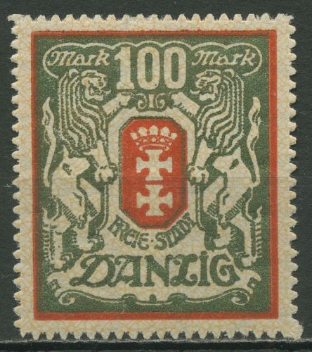 Danzig 1922 Freimarke Großes Staatswappen mit WZ 2 Y, 101 Y postfrisch