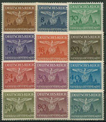 Generalgouvernement Dienstmarken 1943 D 25/36 postfrisch