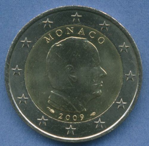 Monaco 2 Euro 2009 Fürst Albert II., st lose in Kapsel (m5770)