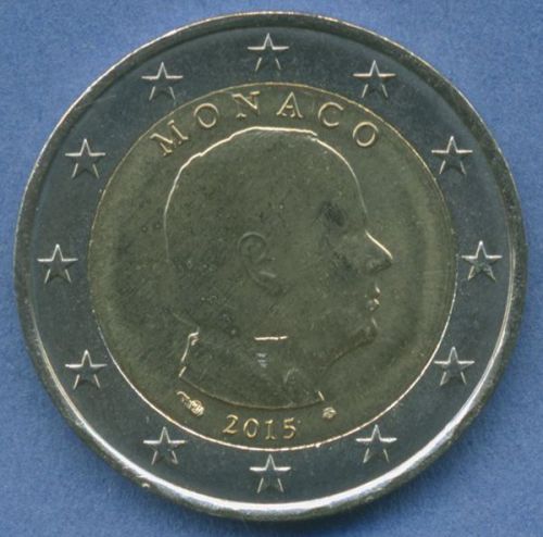 Monaco 2 Euro 2015 Fürst Albert II., st lose in Kapsel (m5771)