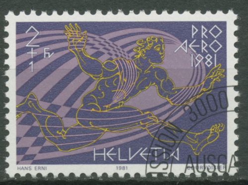 Schweiz 1981 Pro Aero Luftfahrtgesellschaft Swissair Ikarier 1196 gestempelt