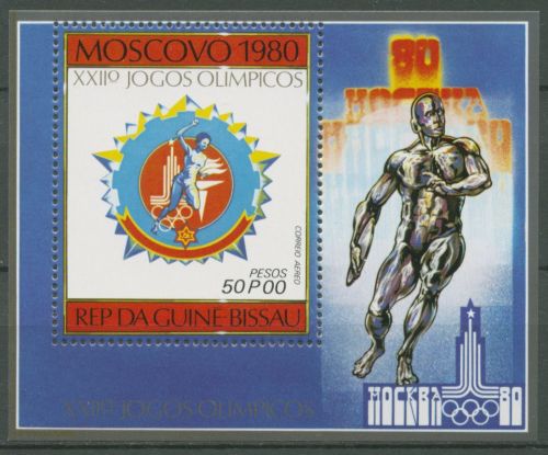 Guinea-Bissau 1980 Olympische Sommerspiele Moskau Block 166 A postfrisch(C62583)