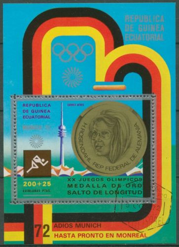 Äquatorialguinea 1972 Olympia H.Rosendahl Block 40 gestempelt (C62589)