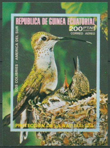 Äquatorialguinea 1974 Tiere Südamerikanische Vögel Block 148 gestempelt (C62591)
