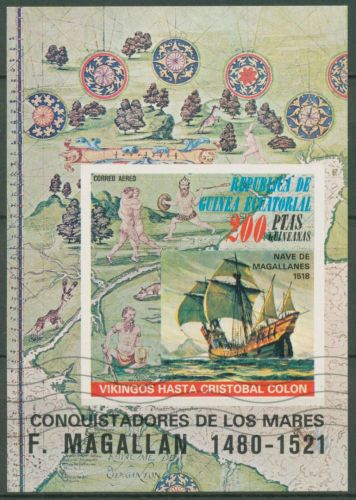Äquatorialguinea 1975 Segelschiffe Block 192 gestempelt (C62597)