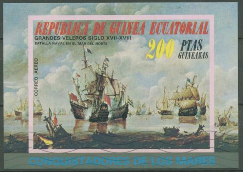 Äquatorialguinea 1975 Segelschiffe Block 193 gestempelt (C62598)