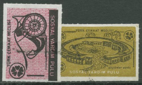 Türkisch-Zypern 1970 Sozialhilfemarken I/II gestempelt