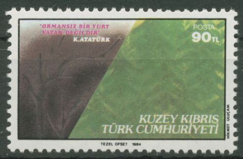 Türkisch-Zypern 1984 Naturschutz Schutz des Waldes 150 postfrisch
