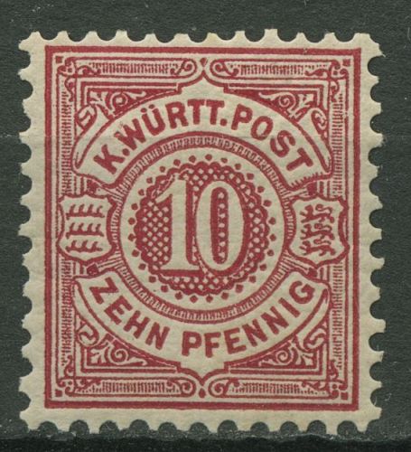 Württemberg 1875 weiße Ziffern im Kreis 46 c postfrisch