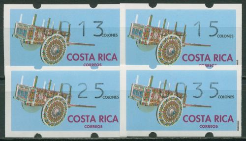 Costa Rica 1993 Automatenmarken Satz 13/15/25/35 ATM 1 S1 postfrisch