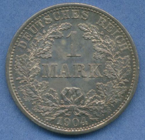 Deutsches Reich 1 Mark Kursmünze 1904 F, J 17 st (m5822)