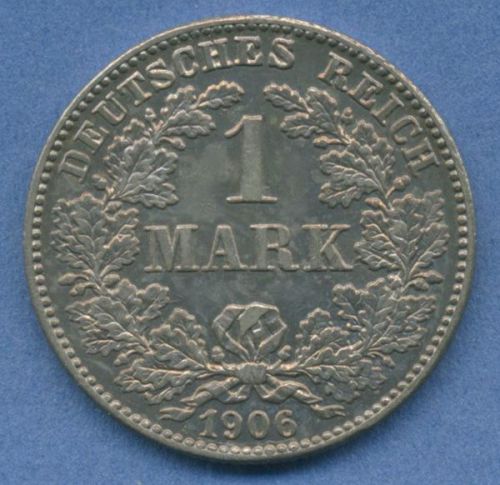 Deutsches Reich 1 Mark Kursmünze 1906 G, J 17 vz/st (m5823)