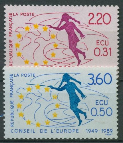 Frankreich 1989 Dienstmarken Europarat Friedenstauben D 45/46 postfrisch