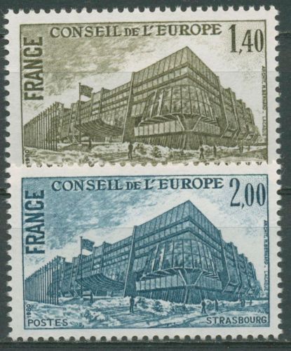Frankreich 1980 Dienstmarken Europarat Europaratsgebäude D 25/26 postfrisch