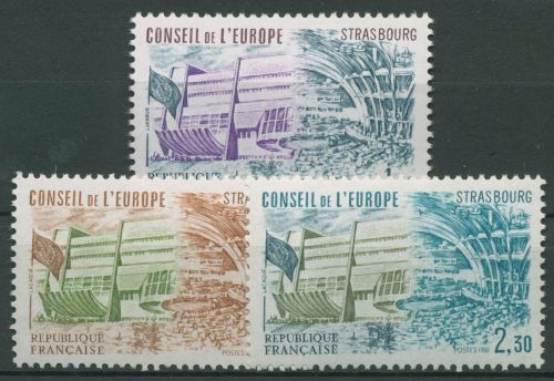 Frankreich 1981 Europarat Europaratsgebäude Plenarsaal D 27/29 postfrisch